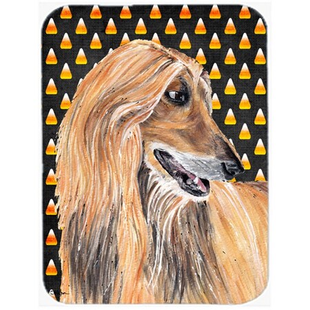 Skilledpower 7.75 x 9.25 In. Afghan Hound Candy Corn Halloween Mouse Pad; Hot Pad Or Trivet SK895066